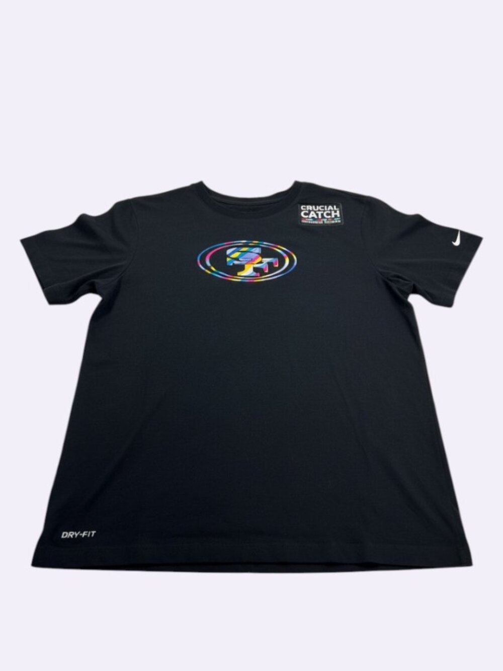 NFL 2020 San Francisco 49ers Nike Crucial Catch Black Dri-FIT T-Shirt